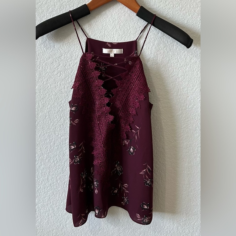 WAYF Burgundy Floral Lace Trim Cami Dress – Nordstrom